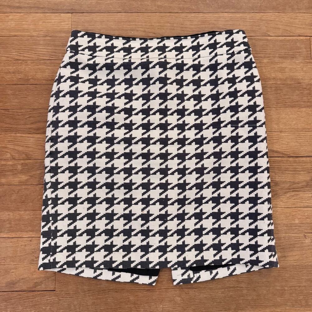 Banana Republic Women's Houndstooth Knee Length Pencil Skirt Size 10
 b78
